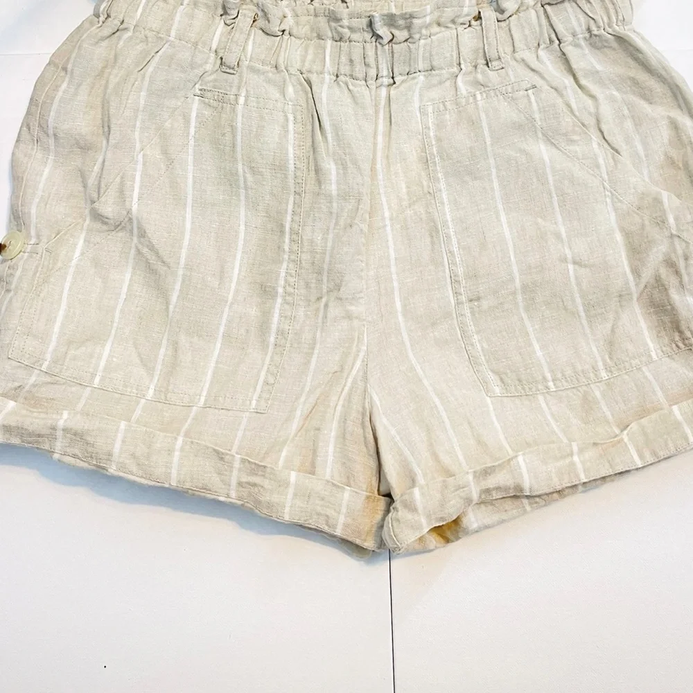ANTHROPOLOGIE — SANCTUARY THE ISLAND SHORTS IN HAMPTON STRIPE, CREAM/WHITE LINEN - Picture 7 of 12